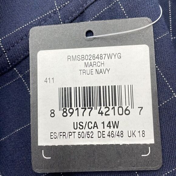 NWTS Rachel roy collection blue with while stripes midi skirt with slit effect - Picture 4 of 12